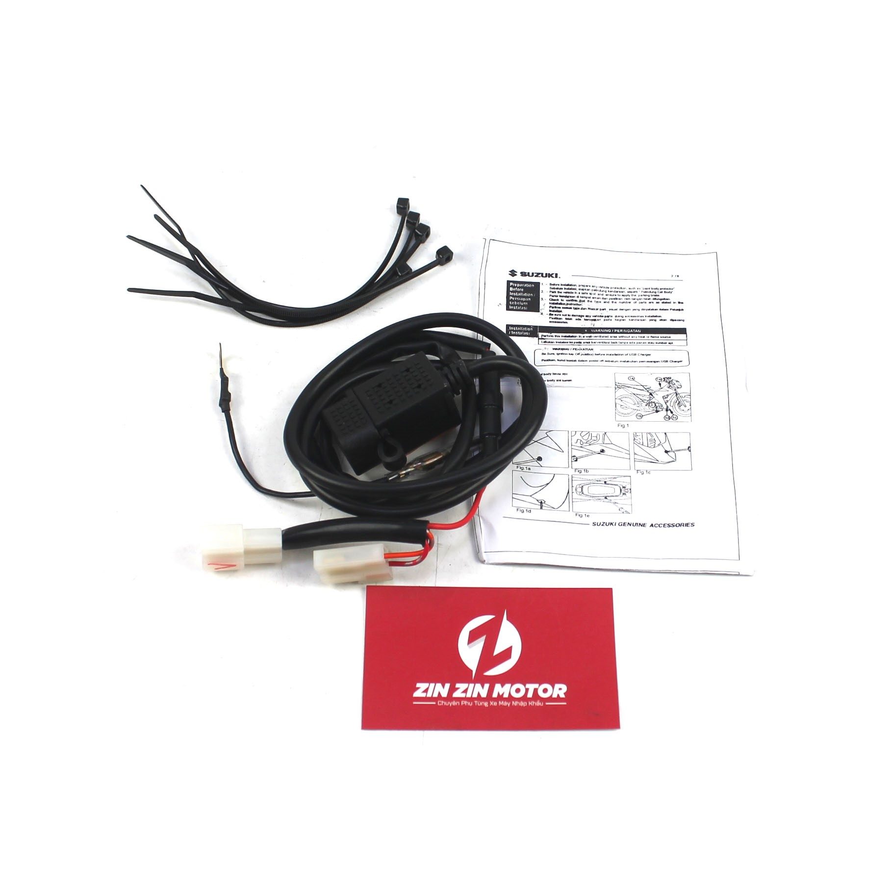 Sạc USB Suzuki - Satria FI, Raider FI, GSX R150, GSX S150, Bandit 150