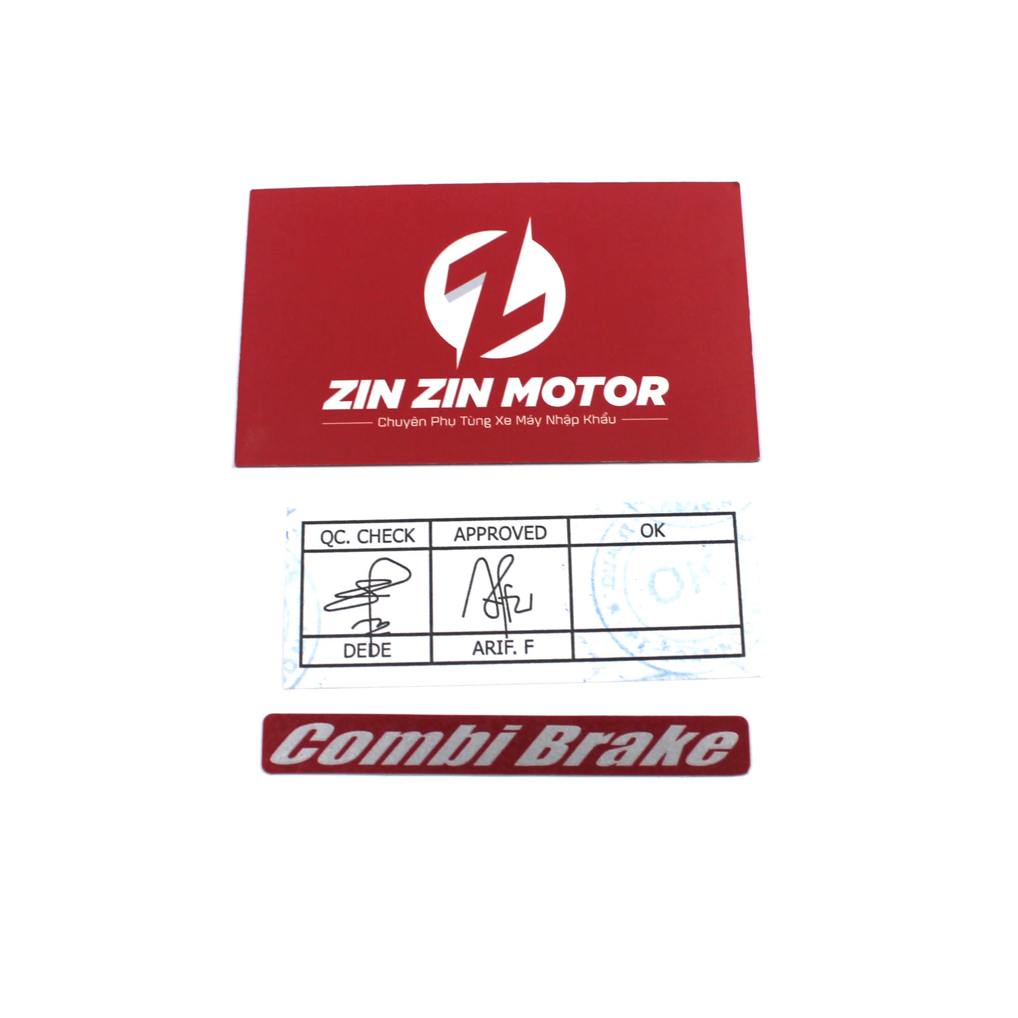 Tem Combi Brake Đỏ - Vario 150 2019, Vario 125 2019, Click 150i 2019, Click 125i 2019