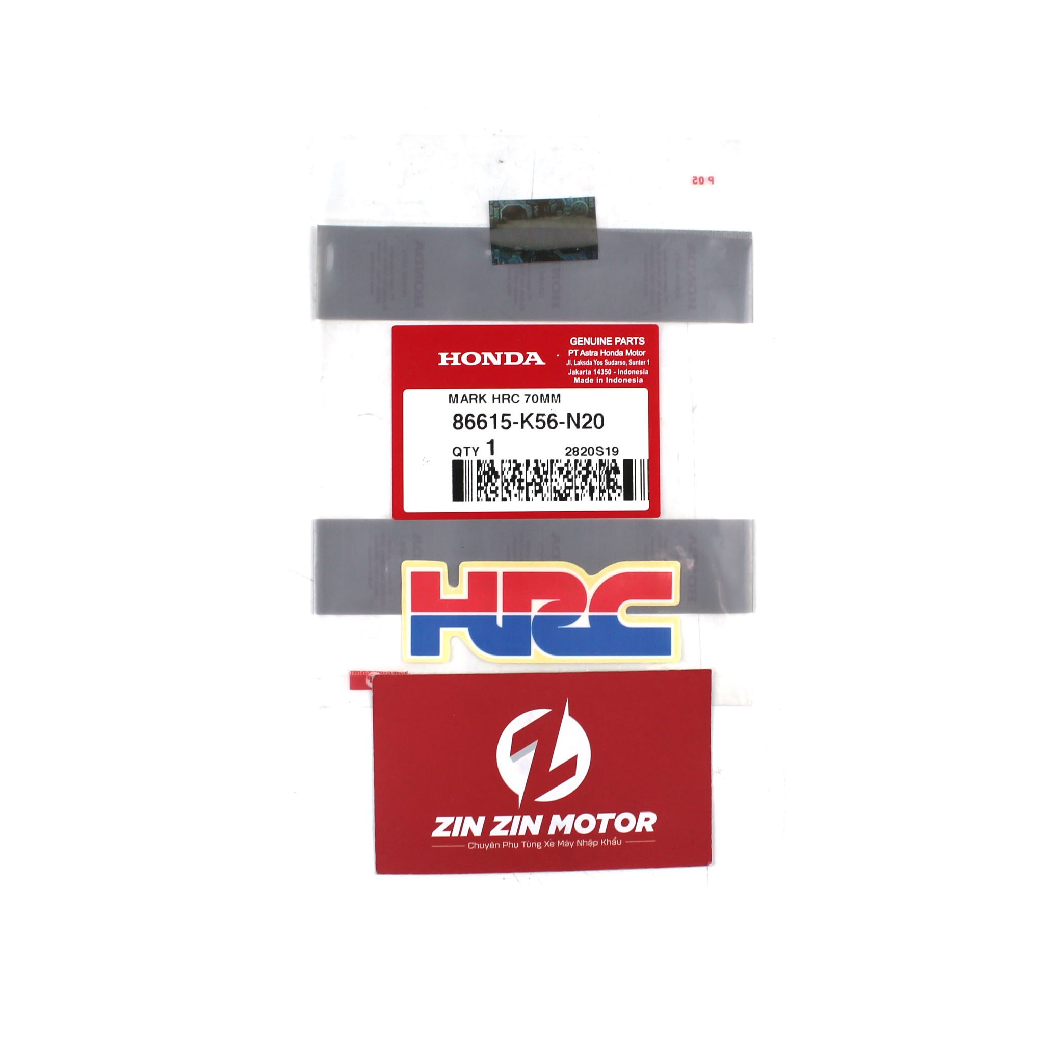 Tem HRC 70 mm - Sonic 150R Repsol, CBR 150R Repsol