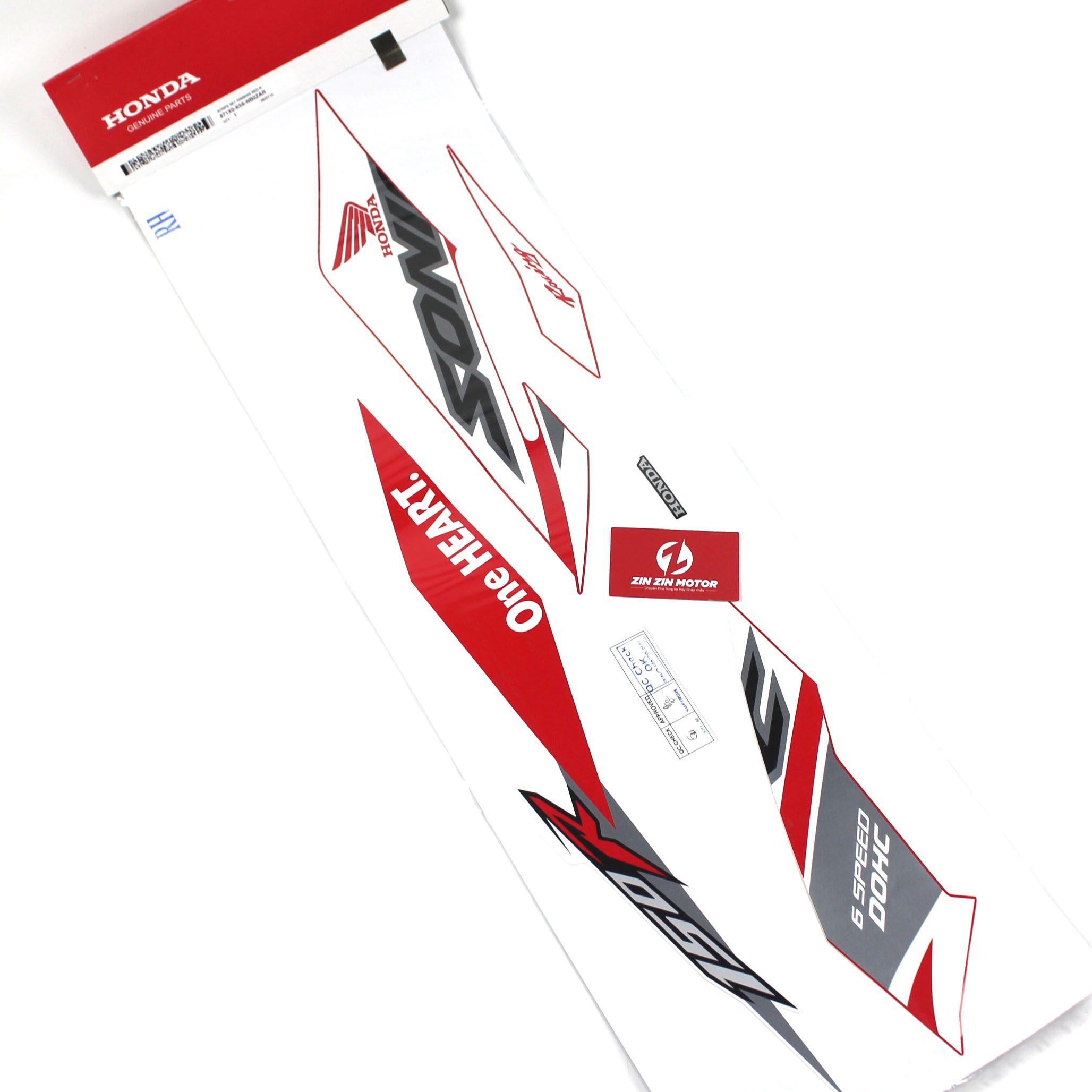 Tem Trắng Đỏ Phải - Sonic 150R Red Racing Winning