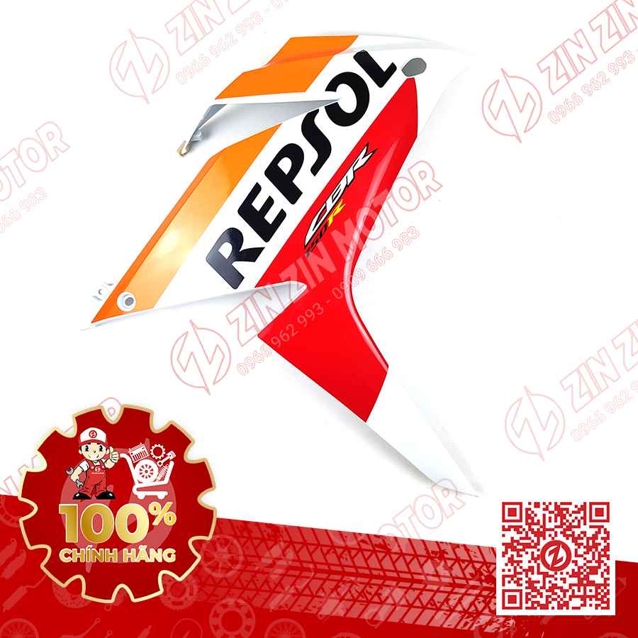 Cánh Yếm Phải CBR 150R K45N Trắng Có Tem Repsol