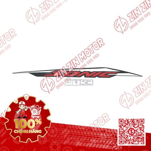 Tem Bụng Sau Phải Sonic 150R K56 Trắng Đỏ Đen