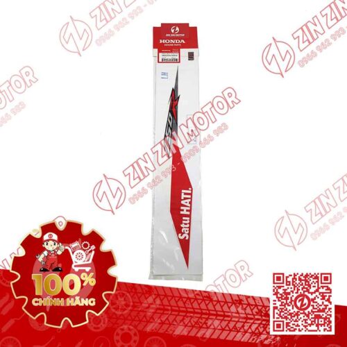 Tem Bụng Sau Trái Sonic 150R K56 Trắng Đỏ Red Racing