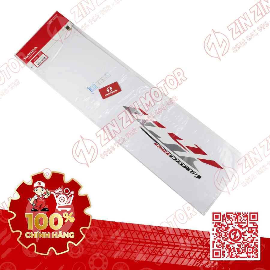 Tem Bụng Sau Trái Vario 150 K59J Trắng Đỏ