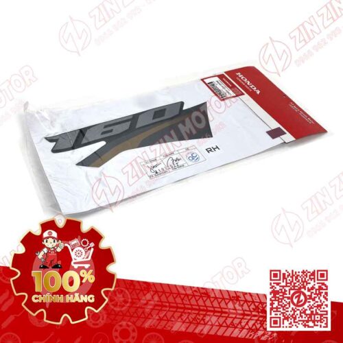 Alternative view of Tem Giấy 160 Yếm Phải Vario 160 Đen Sọc Vàng