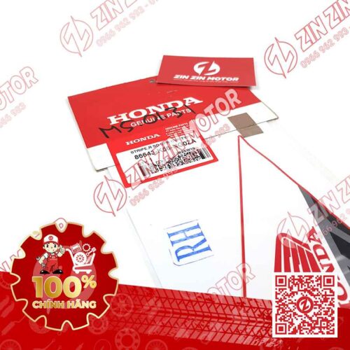 Alternative view of Tem Lườn Giữa Phải Sonic 150R K56 Trắng Đỏ Red Racing