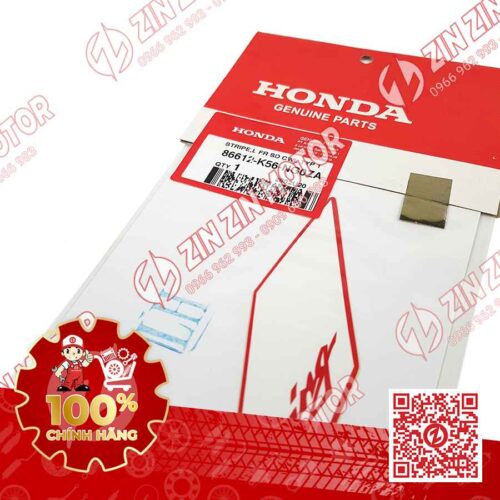 Alternative view of Tem Tai Thỏ Trái Sonic 150R K56 Trắng Đỏ Red Racing