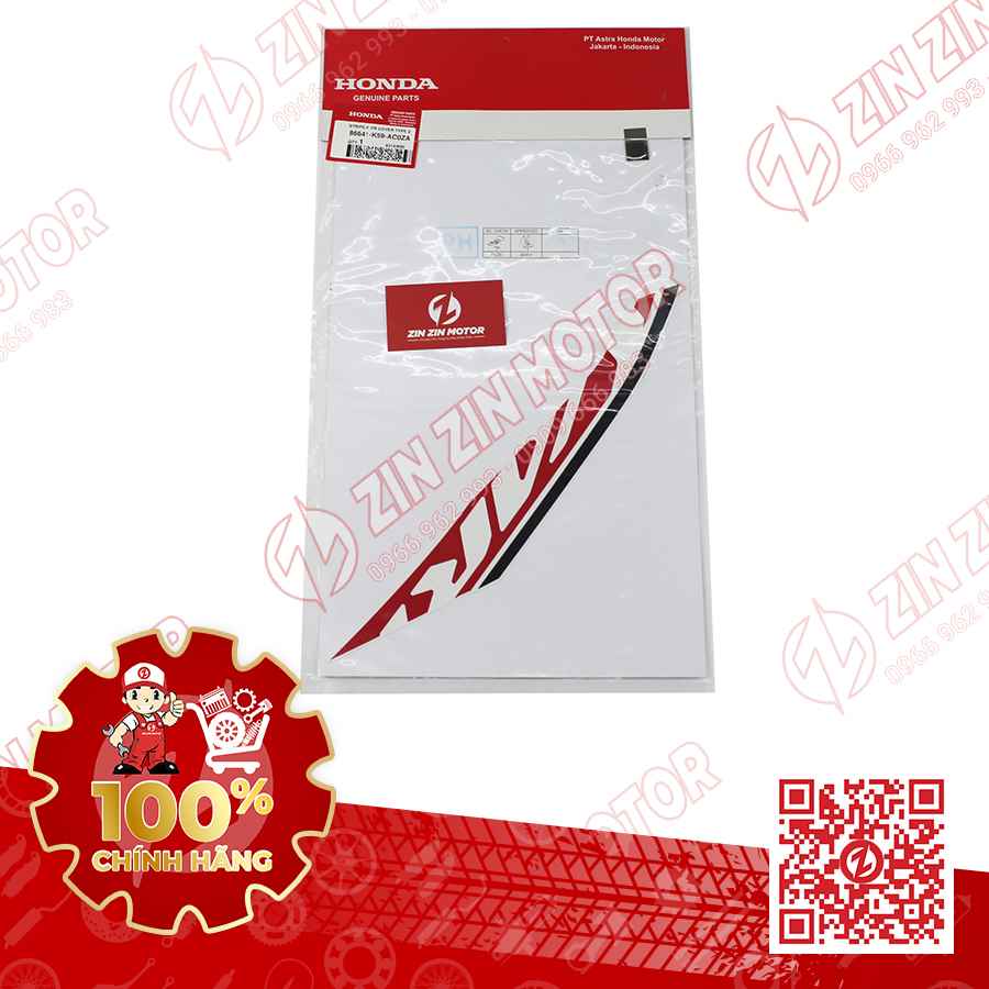 Tem Yếm Phải Vario 150 K59J Trắng Đỏ