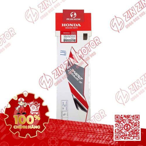 Tem Yếm Trái Sonic 150R K56 Trắng Đỏ Red Racing