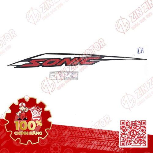 Alternative view of Tem Bụng Sau Trái Sonic 150R K56 Trắng Đỏ Đen 2020