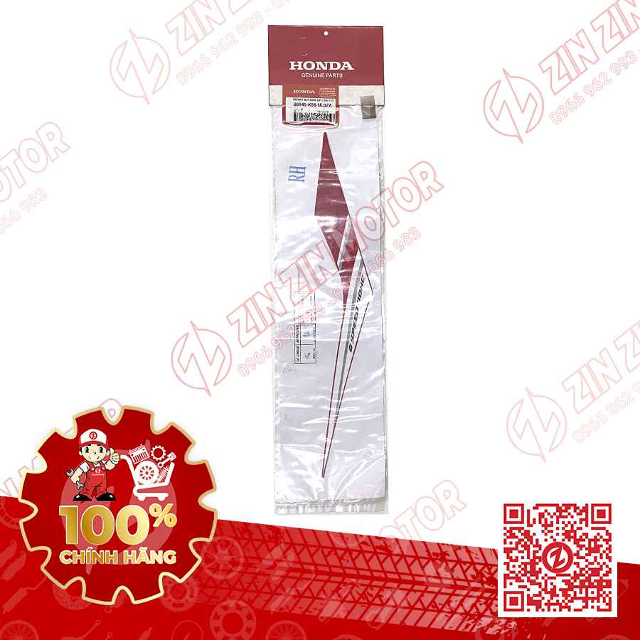 Tem Yếm Phải Sonic 150R K56 Trắng Đỏ Đen 2020