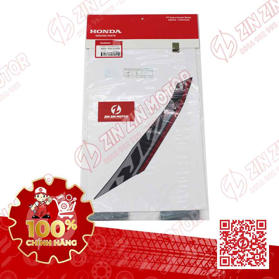 Tem Yếm Phải Vario 150 K59J Đen Đỏ