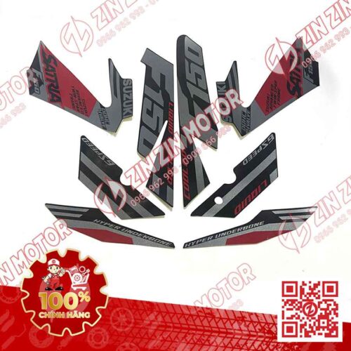 Alternative view of Tem Satria Fi , Raider Fi 2022 Đỏ Đen Xám
