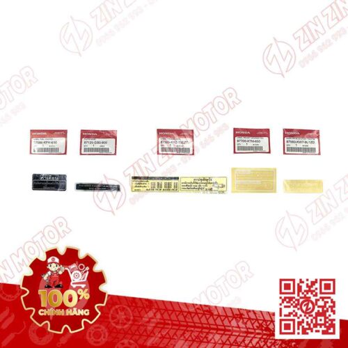 Bộ Tem Thông Số Wave 125i Thái 2010 , Wave 125 2004 Chính Hãng