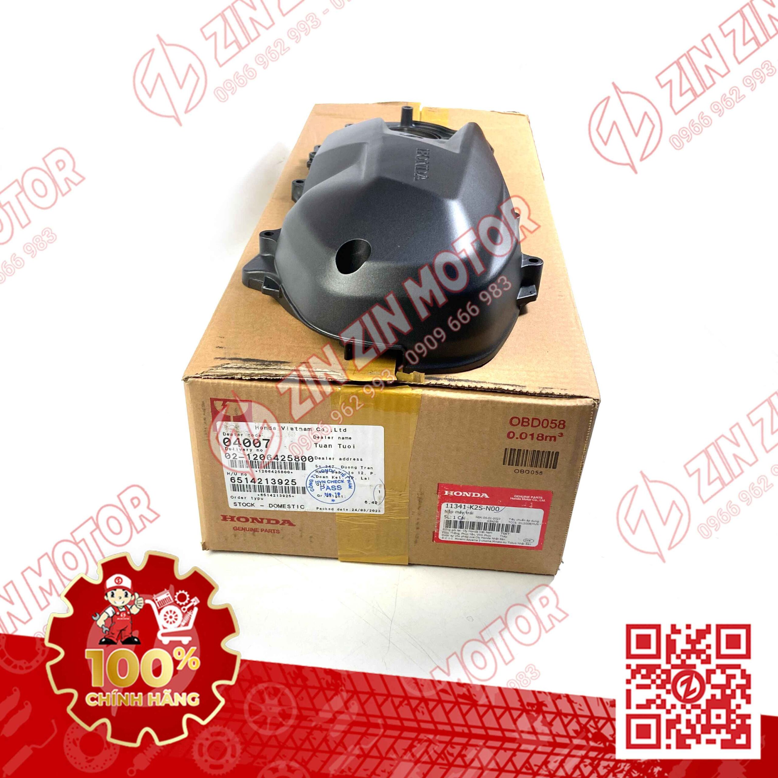 Nắp Máy Trái, Lốc Nắp Nồi Vario 160, Click 160, AB 160, Air Blade 125 2022 11341-K2S-N00