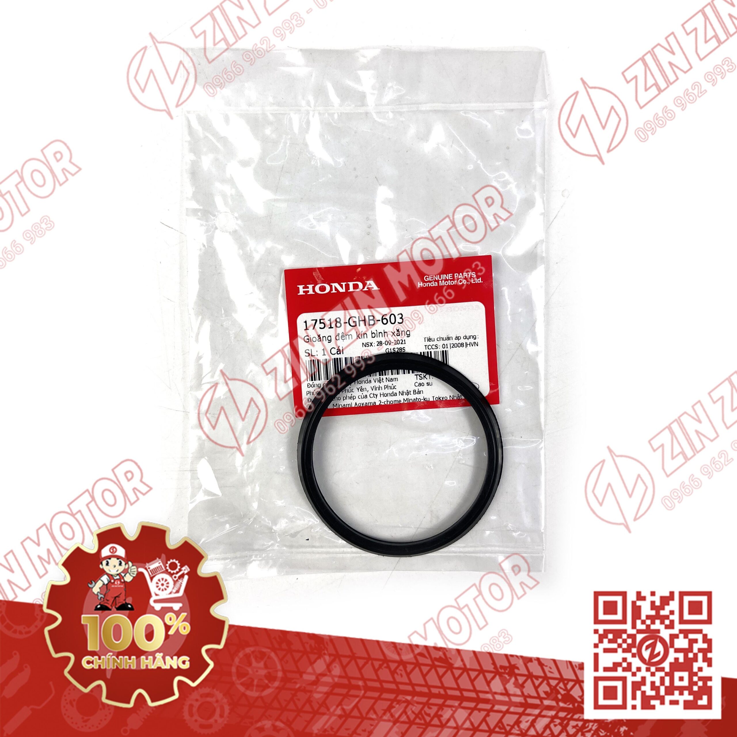 Gioăng, Ron Đệm Kín Bình Xăng Vario 160/150/125, Sonic 150R, Winner V1, Winner X V2 V3, RS150 V1 V2 V3 , WAVE RSX 2019 2020 2021 2022 2023, SH 125/160i 2026 , AB 125/160 2026 17518GHB603 CHÍNH HÃNG
