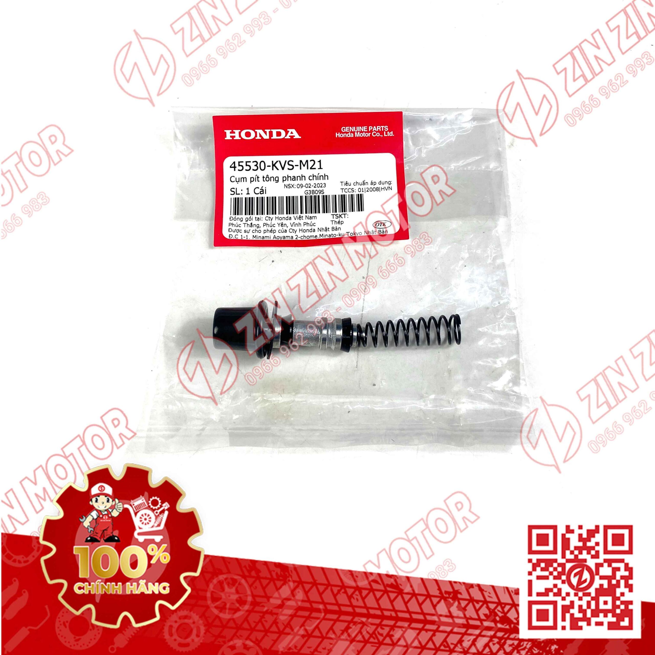Cụm Piston Cùm Phanh Thắng Trước Vario 160, Winner X V2 V3, PCX 160, ADV 160, RS150 V3 , WAVE RSX 2019 - 2023 , SH 125/160i 2026 , AB 125 2022 - 2026 , VISION 2026 45530KVSM21 CHÍNH HÃNG