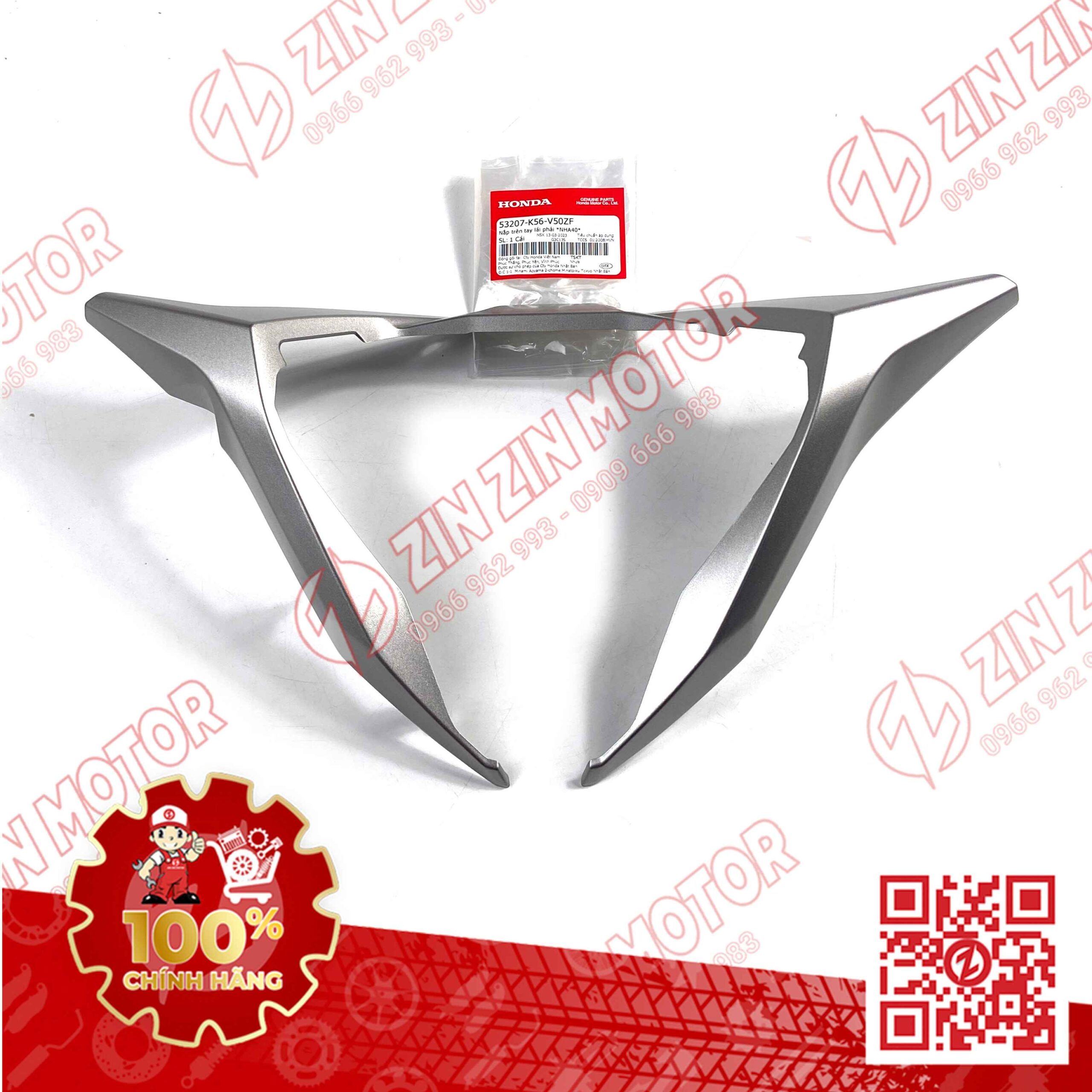 Nắp Trên Tay Lái, Ốp Viền Đồng Hồ Winner X V2 2019+ Bạc NHA40M