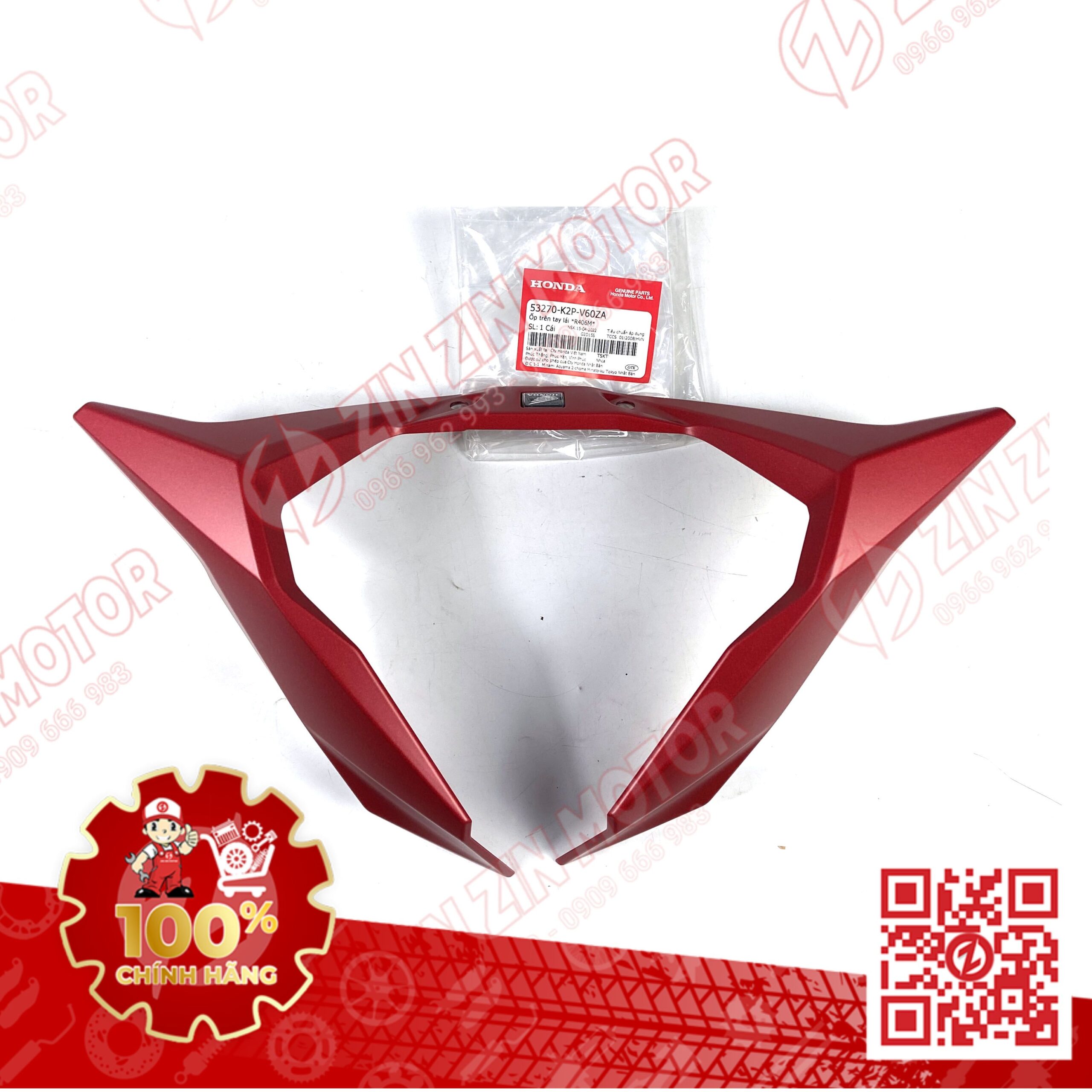 Nắp Trên Tay Lái, Ốp Viền Đồng Hồ Winner X V3 2022+, Winner X V4 2024 Đỏ Nhám R406M