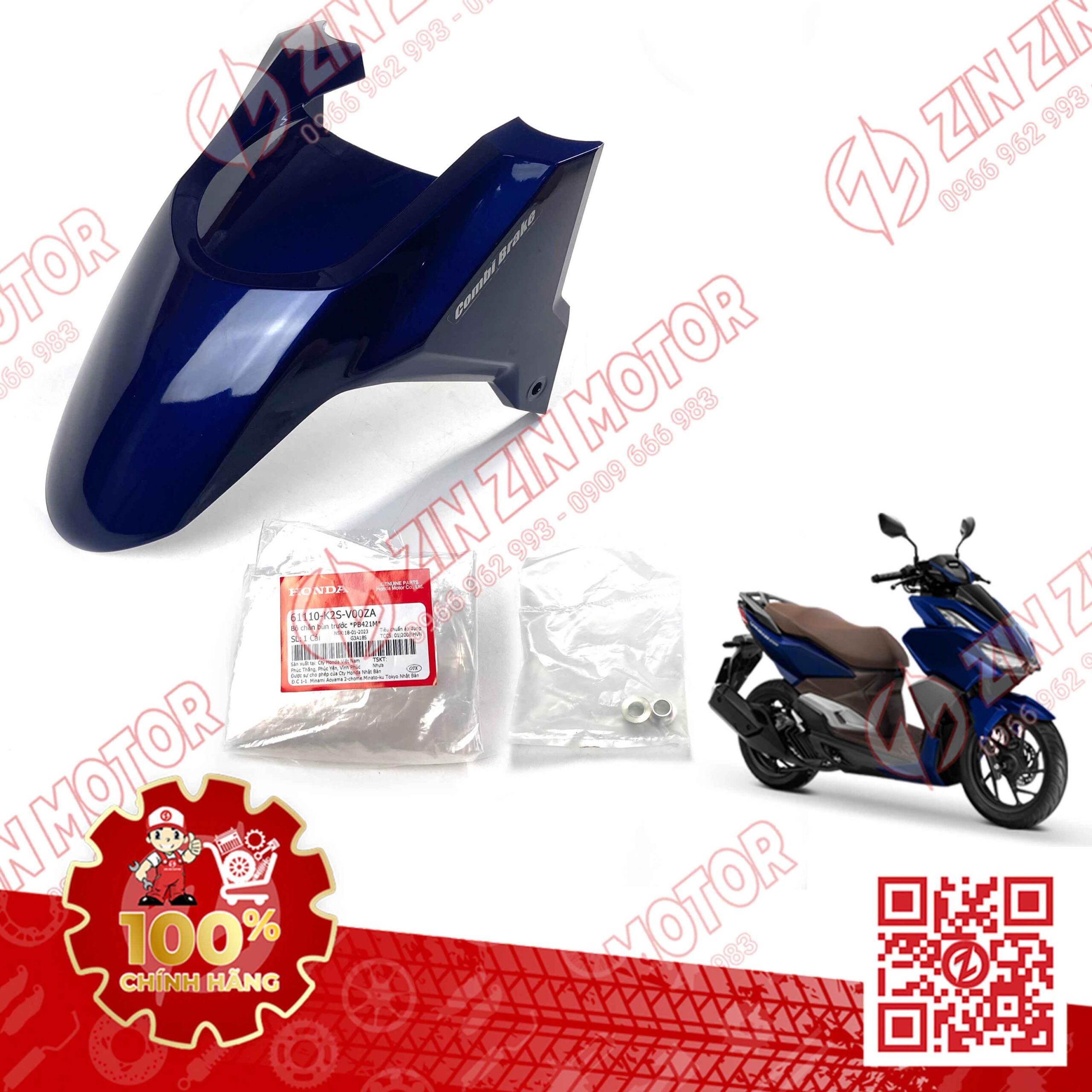 Dè Trước Vario 160, Click 160 Xanh Dương Có Tem Type3