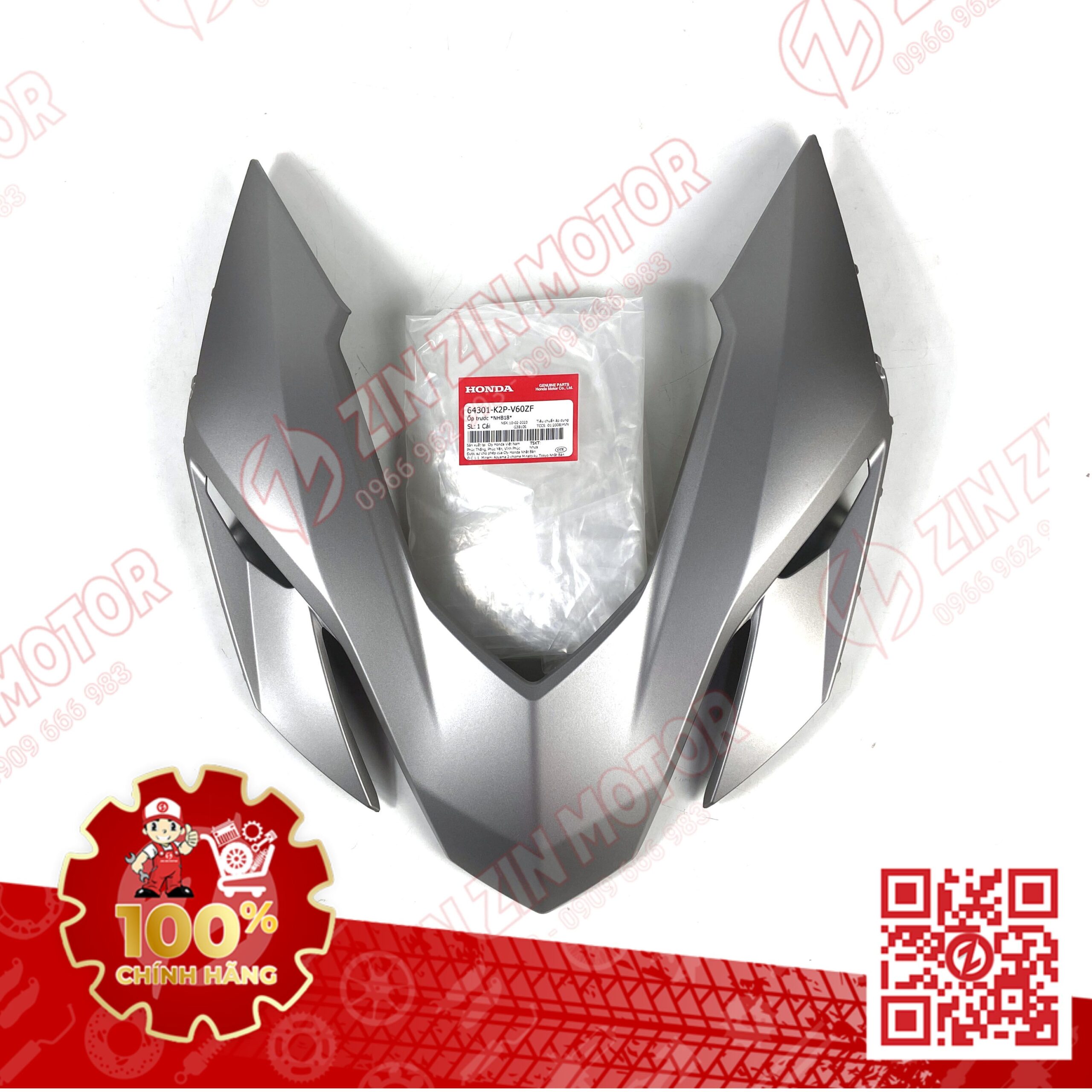 Ốp Mặt Nạ Trước Winner X V3 2022+, Winner X V4 2024 Bạc NHB18M