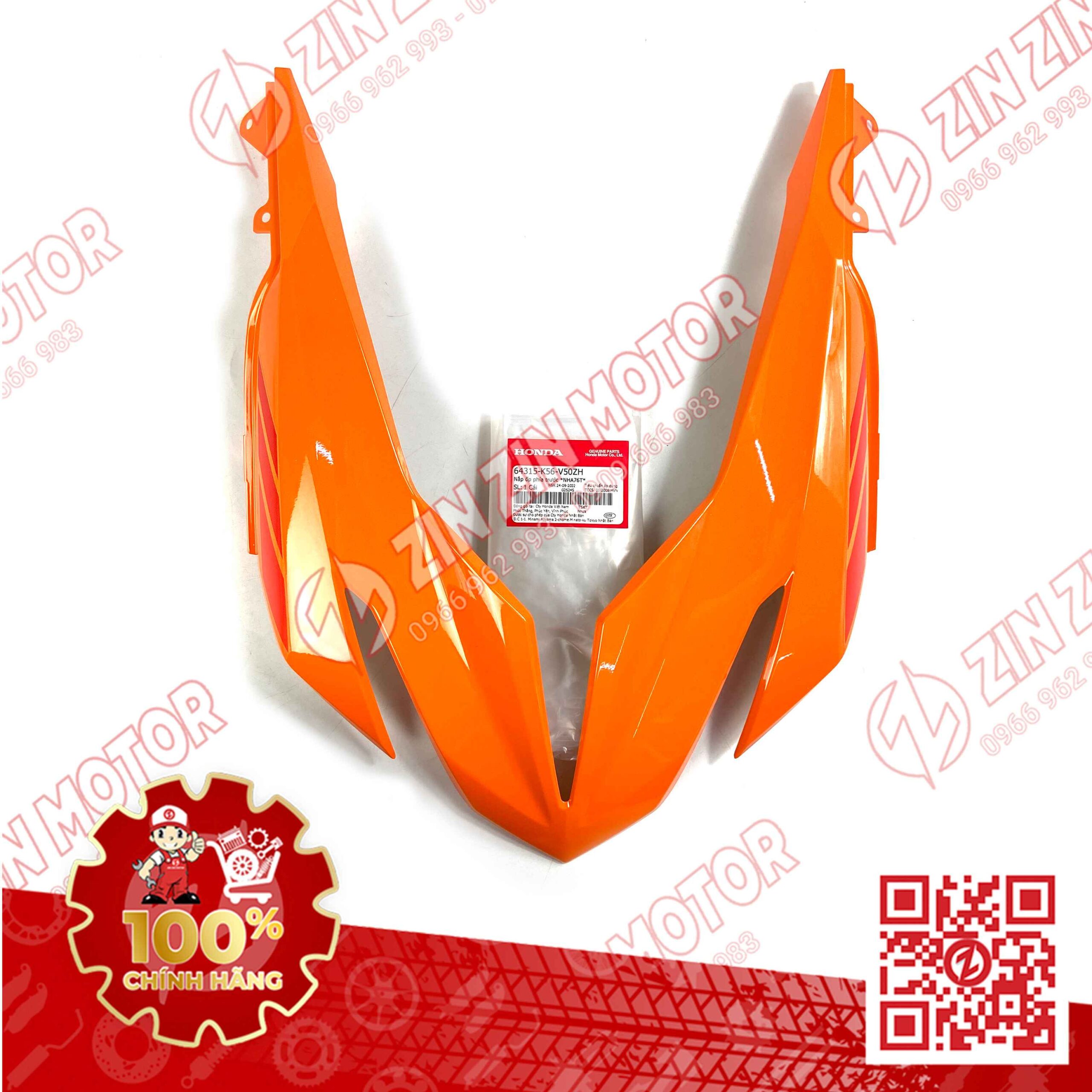 Ốp Mặt Nạ Trước Winner X V2 2019+ Cam Có Sẵn Tem Type4
