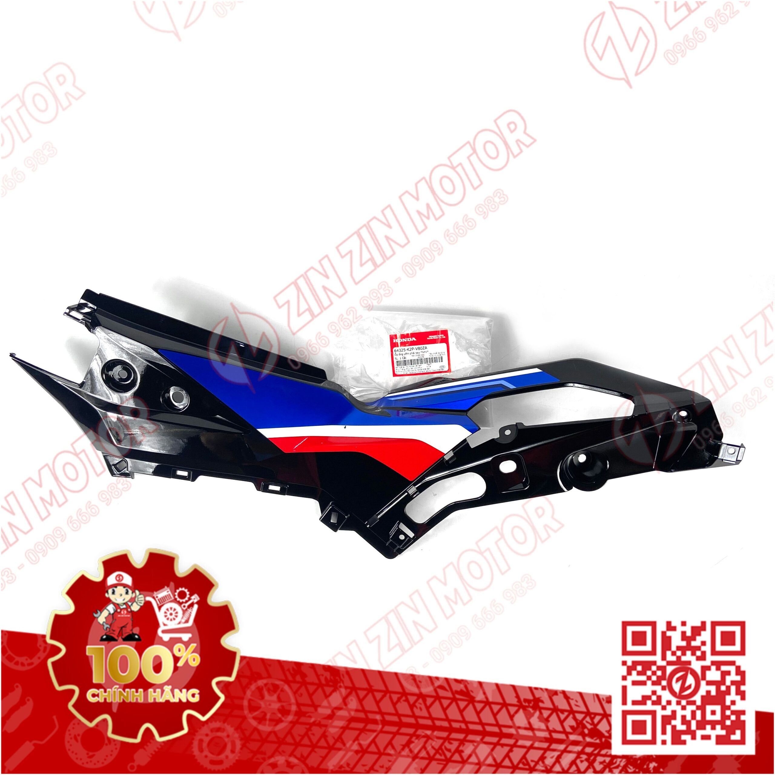 Ốp Ống Yếm, Lườn Giữa Winner X V3 2022+ Phải Đen Có Sẵn Tem NH1