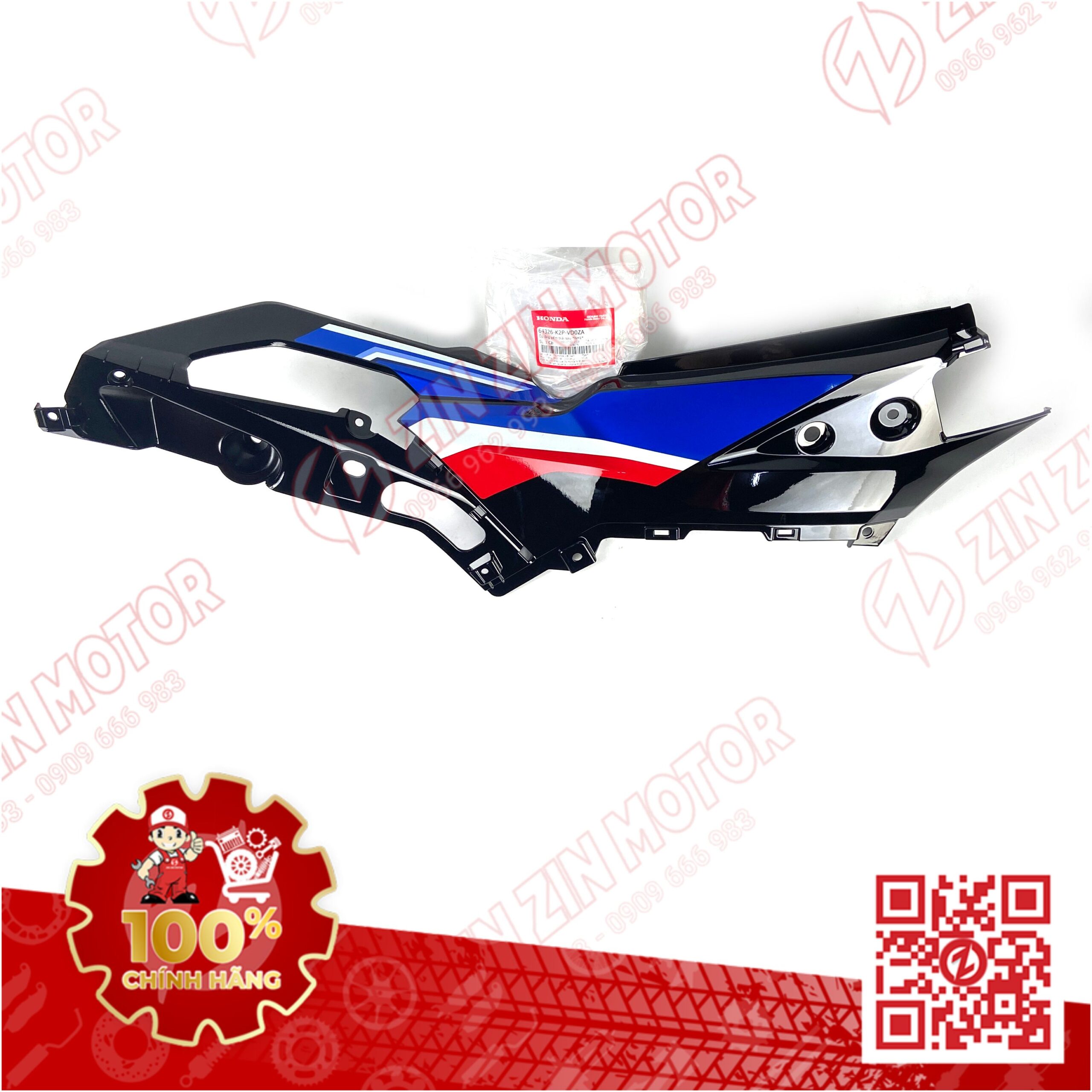 Ốp Ống Yếm, Lườn Giữa Winner X V3 2022+ Trái Đen Có Sẵn Tem NH1