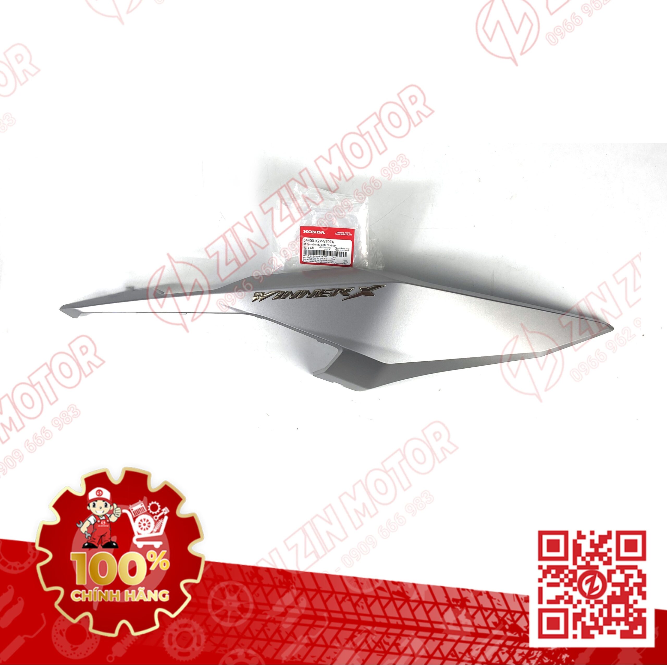 Ốp Hông Sườn, Bụng Sau Winner X V3 2022+, Winner X V4 2024 Phải Bạc Có Sẵn Tem Type3
