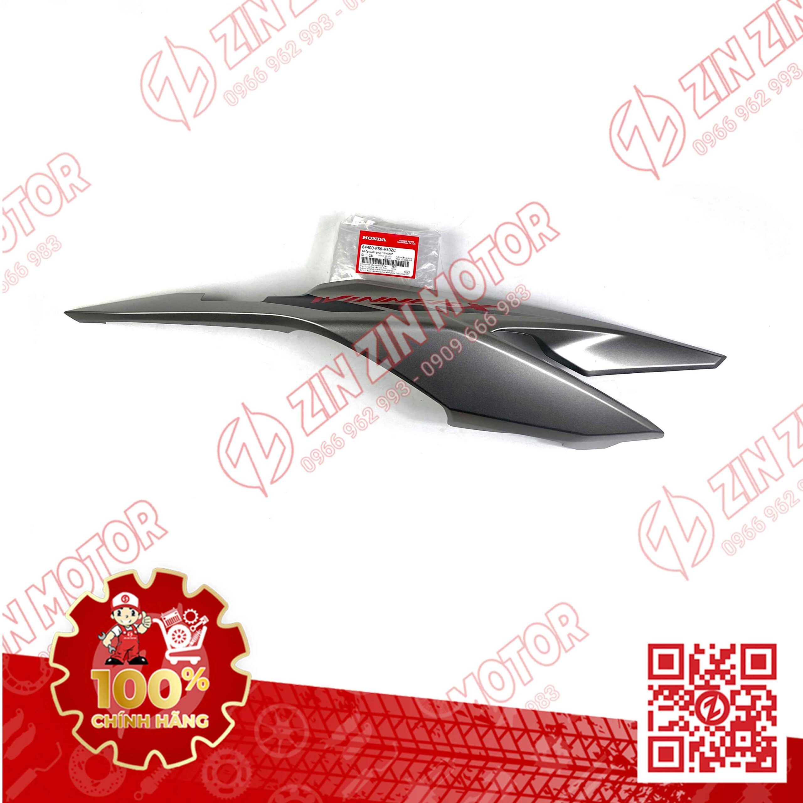 Ốp Hông Sườn, Bụng Sau Winner X V2 2019+ Phải Bạc Có Sẵn Tem Type3