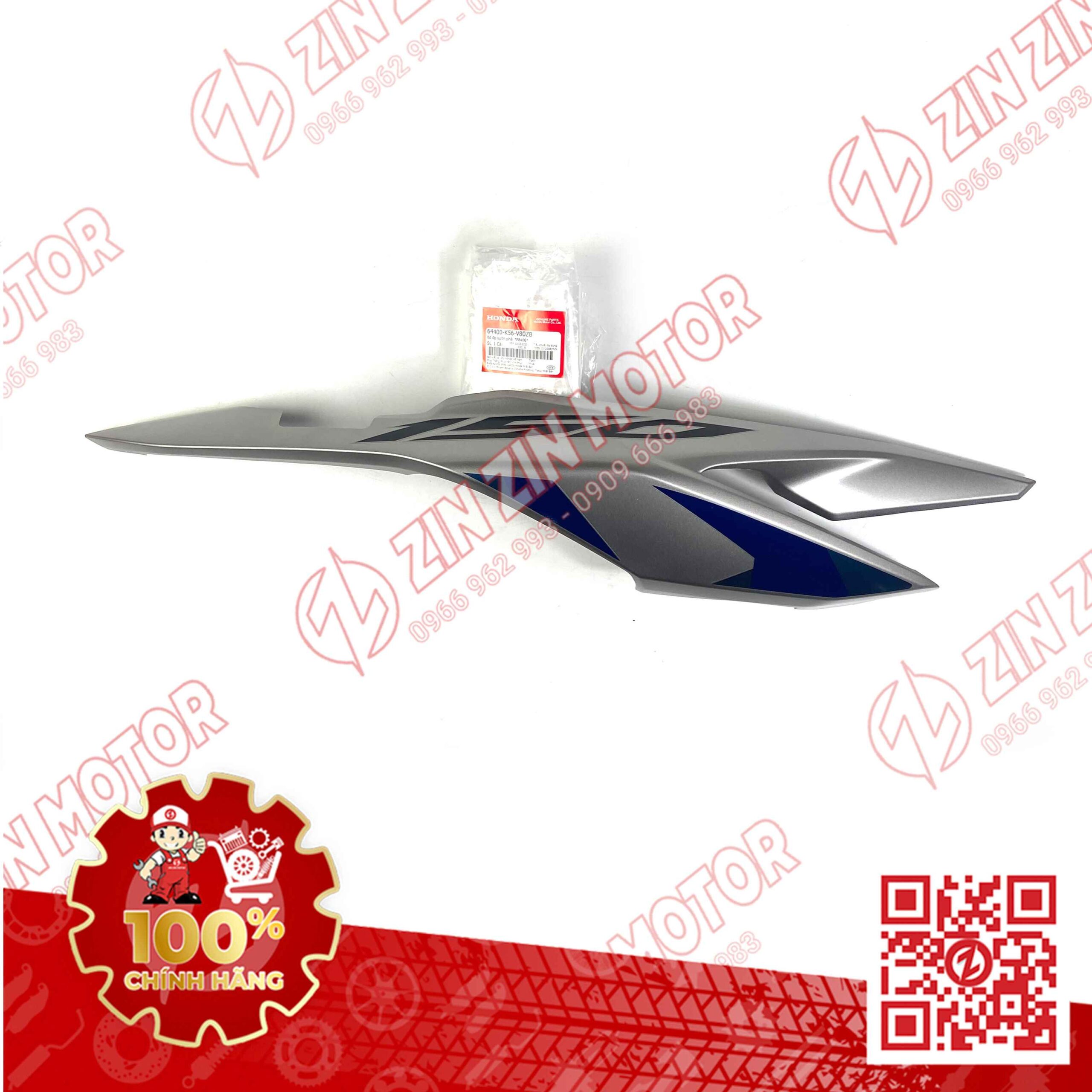 Ốp Hông Sườn, Bụng Sau Winner X V2 2019+ Phải Bạc Có Sẵn Tem Type1