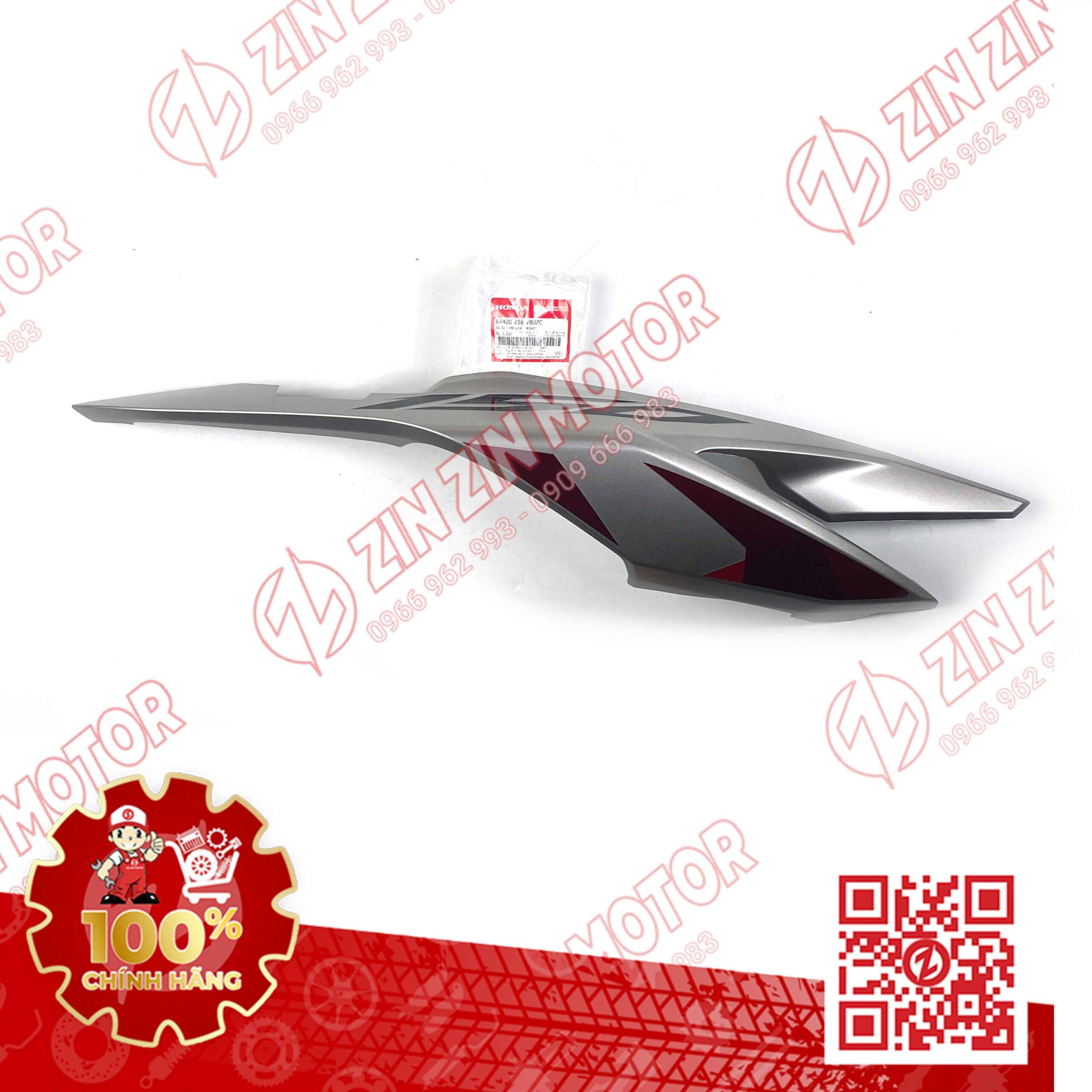 Ốp Hông Sườn, Bụng Sau Winner X V2 2019+ Phải Bạc Có Sẵn Tem Type2