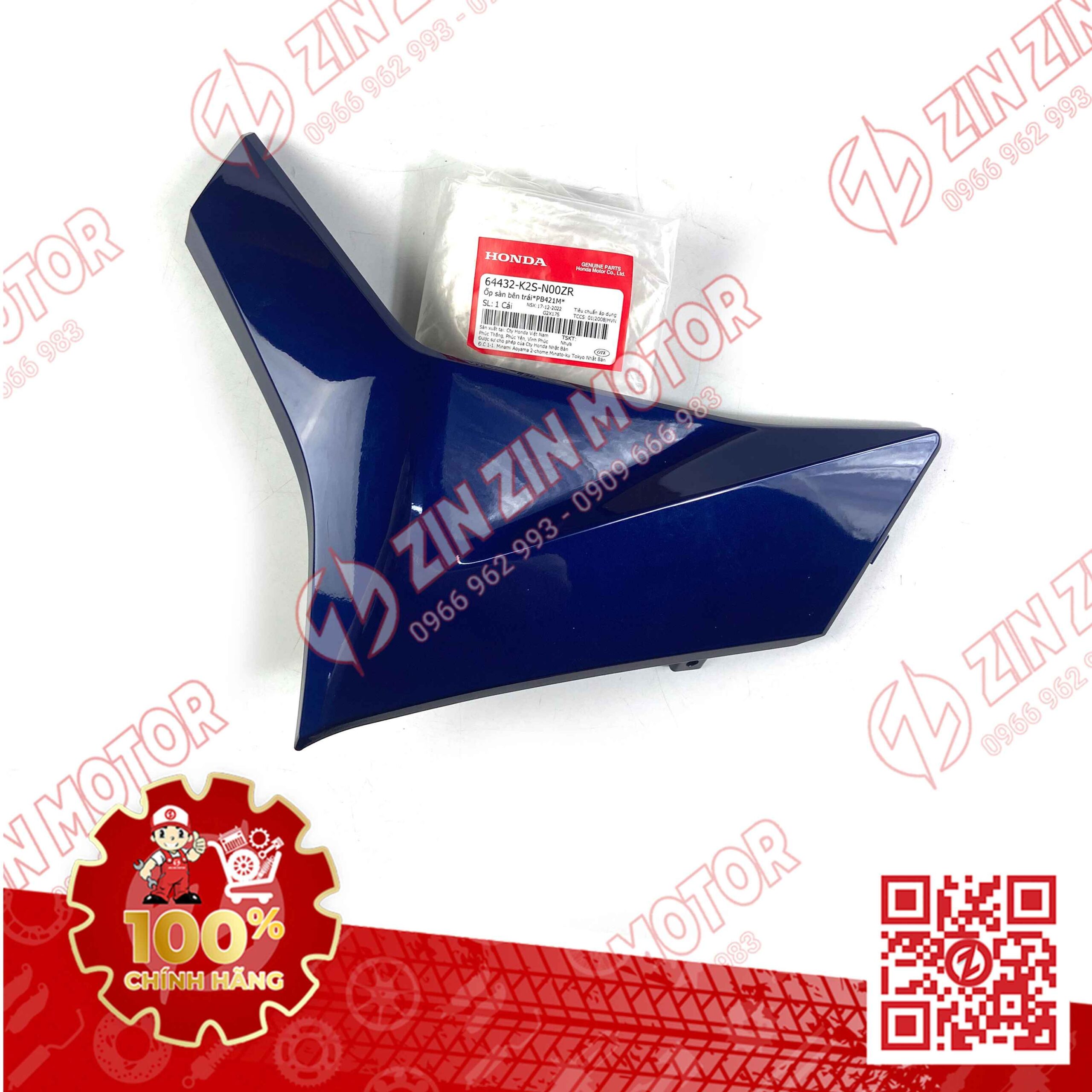 Lườn Gầm Dưới Vario 160, Click 160 Trái Xanh Dương PB421M