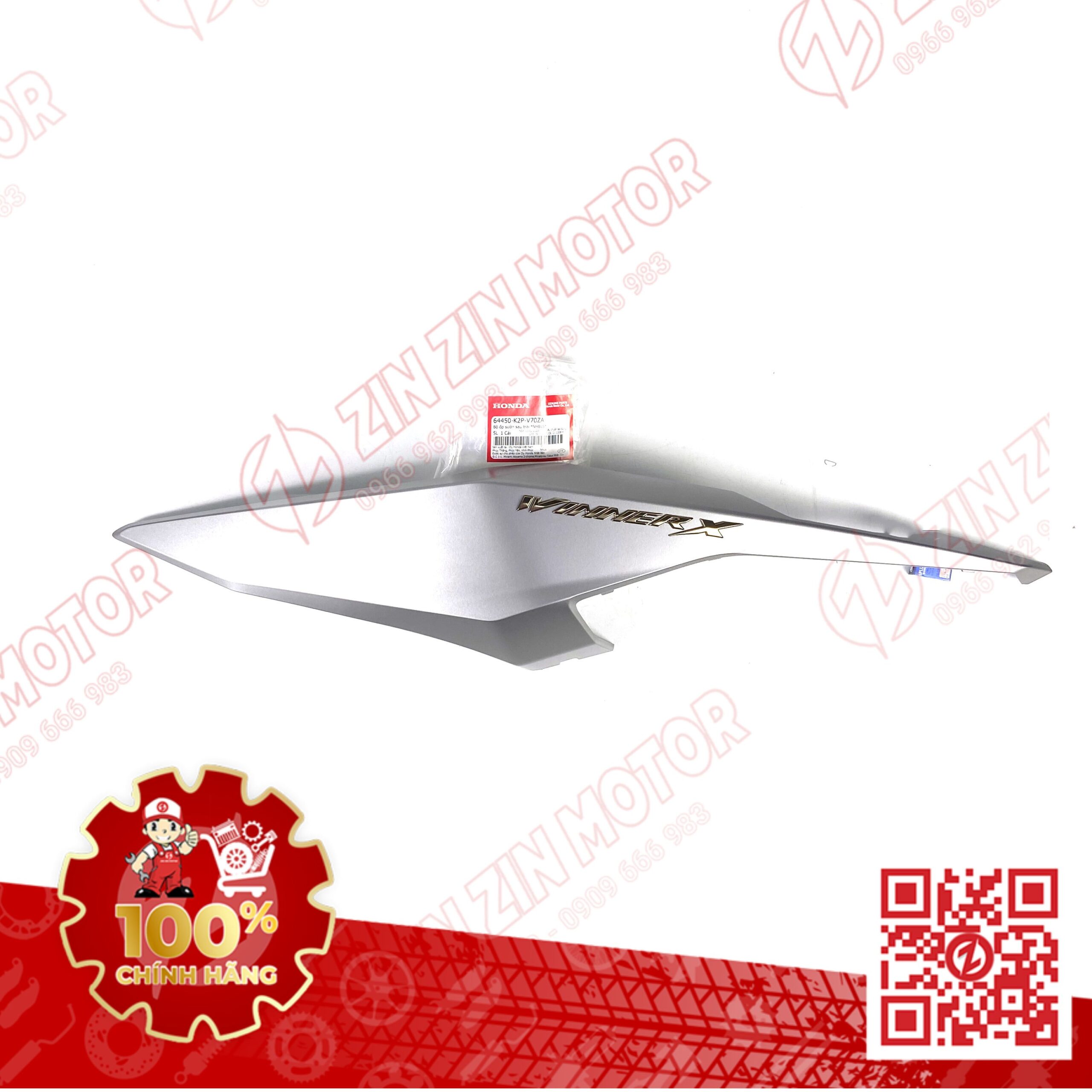 Ốp Hông Sườn, Bụng Sau Winner X V3 2022+, Winner X V4 2024 Trái Bạc Có Sẵn Tem Type3