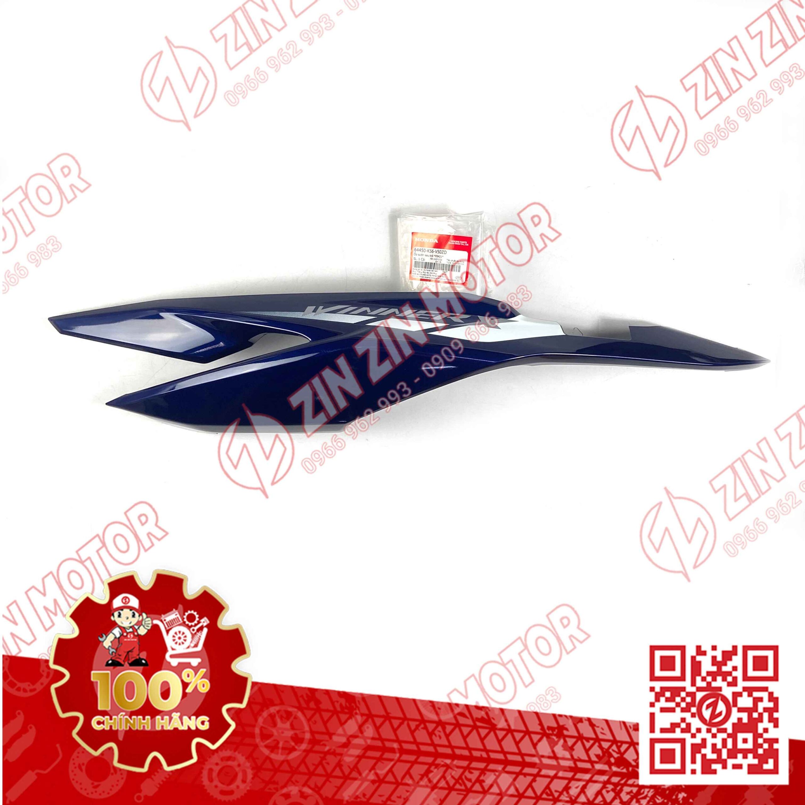 Ốp Hông Sườn, Bụng Sau Winner X V2 2019+ Trái Xanh Đậm Có Sẵn Tem PB421