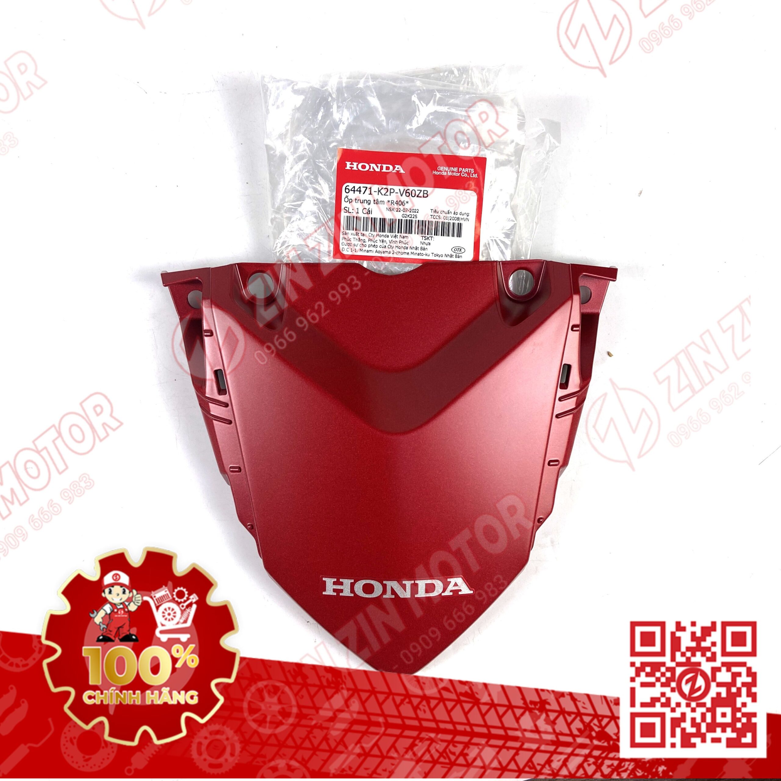Mu Rùa Ốp Đuôi Sau Winner X V3 2022+ Đỏ Nhám Có Sẵn Tem Type6