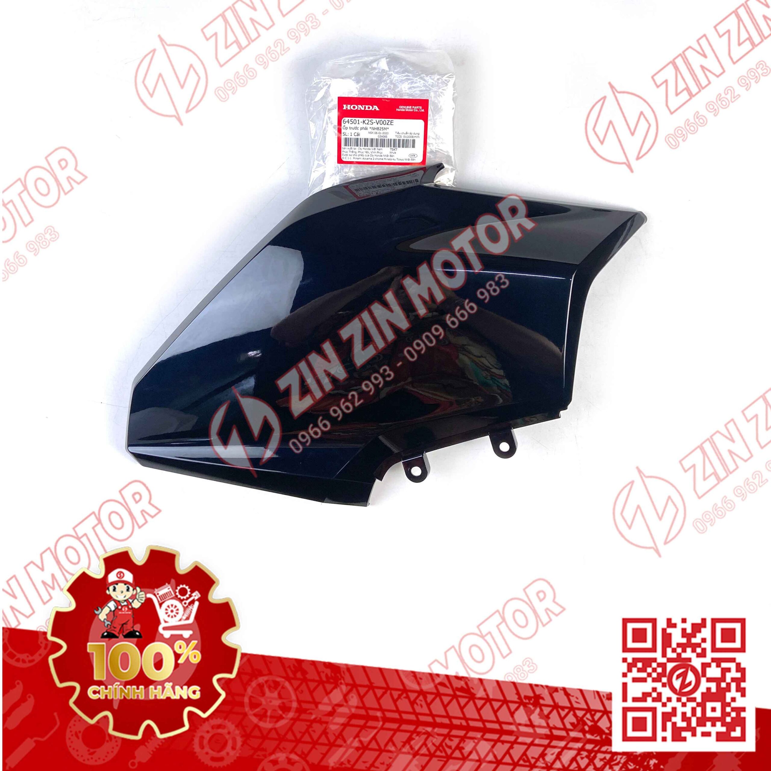 Cánh Yếm Vario 160, Click 160 Phải Đen Bóng NHB25M