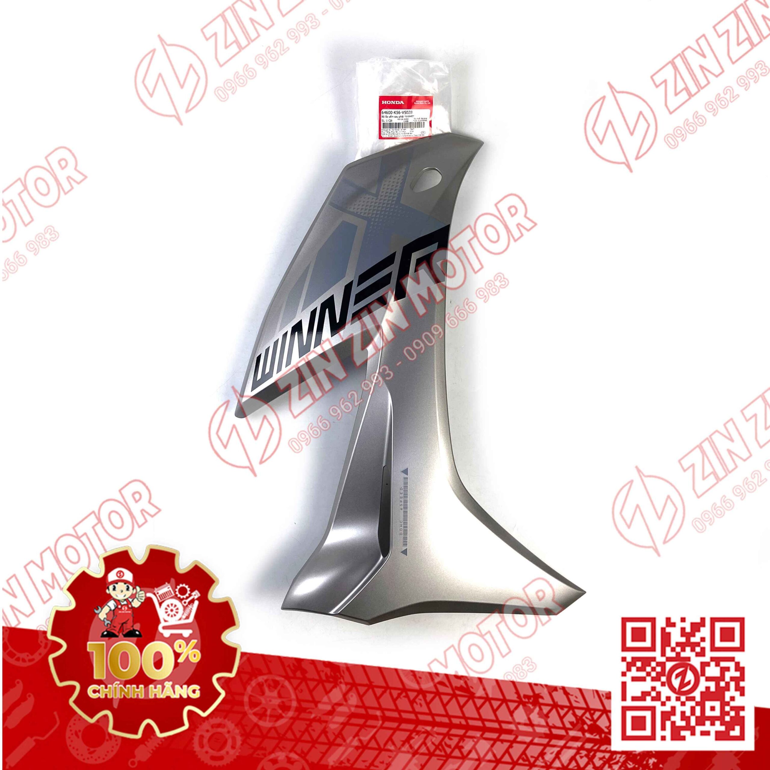 Cánh Bửng, Yếm Xe Winner X V2 2019+ Phải Bạc Có Sẵn Tem Type3