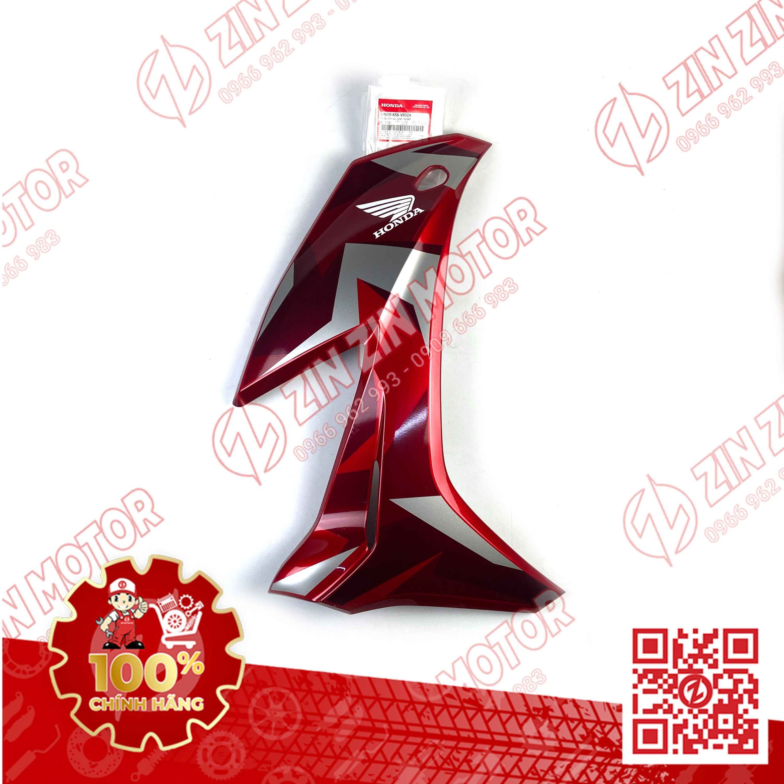 Cánh Bửng, Yếm Xe Winner X V2 2019+ Phải Đỏ Đậm Có Sẵn Tem Type2