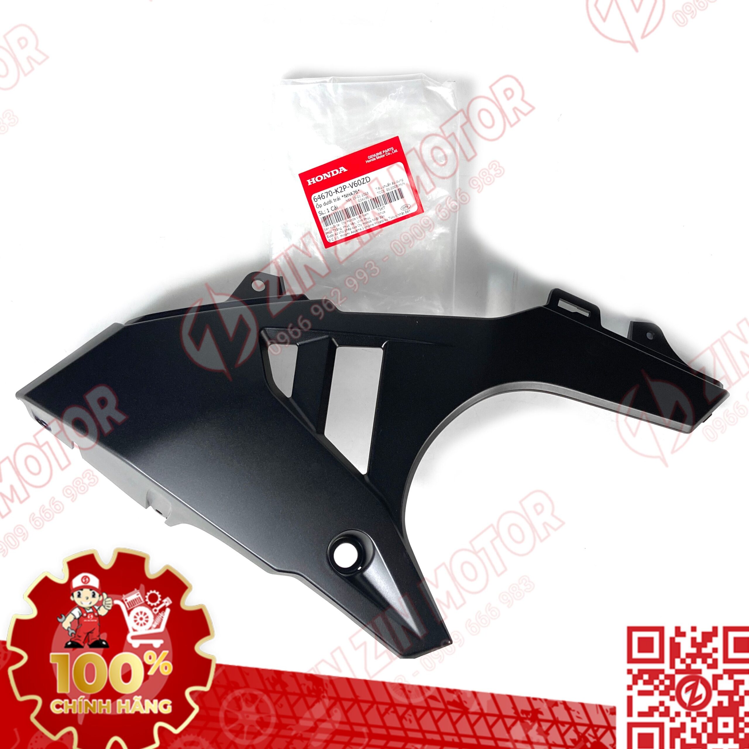Ốp Bảo Vệ Chân Yếm Dưới, Mỏ Cày Winner X V3 2022+, Winner X V4 2024 Trái Đen Nhám NHA76M