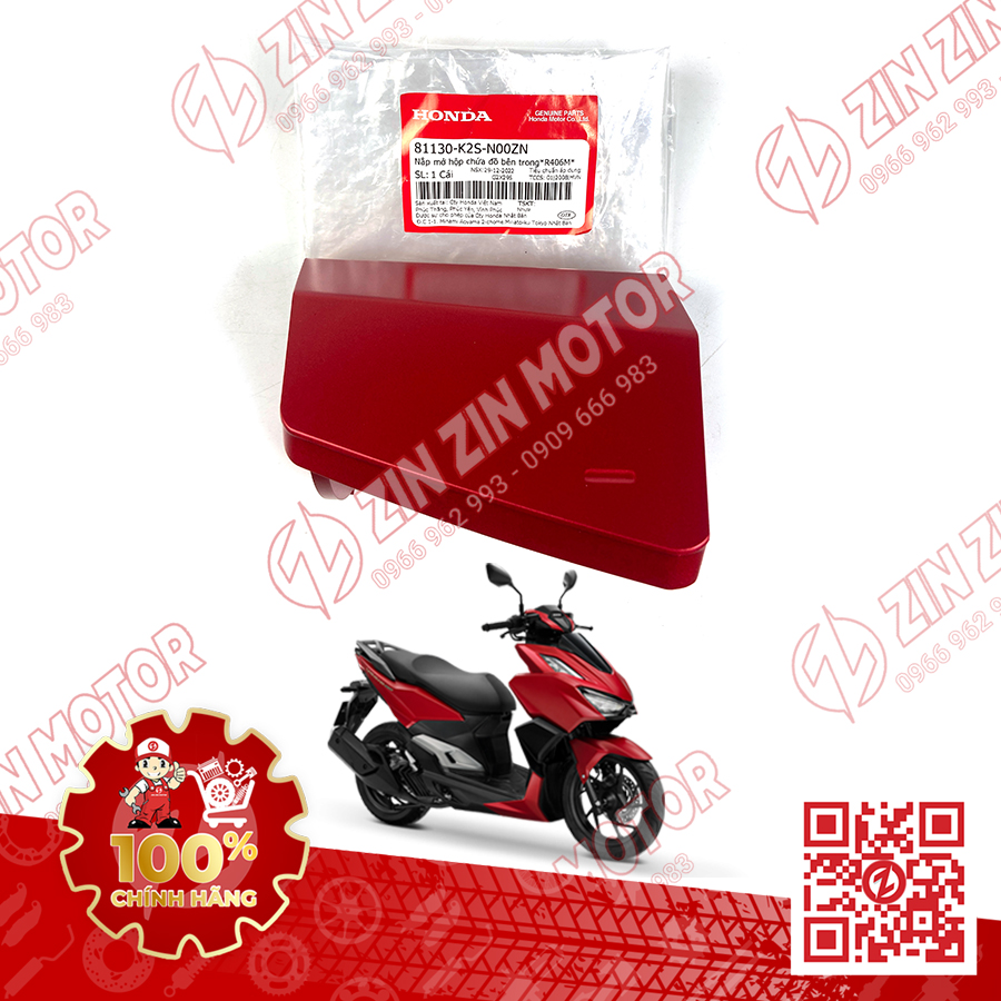 Nắp Hộc Đựng Đồ, Cốp Trước Vario 160, Click 160 Đỏ Nhám R406M