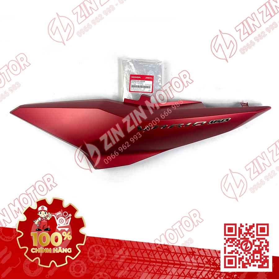 Ốp Sườn, Bụng Sau Vario 160, Click 160 Trái Đỏ Nhám Có Tem Type5