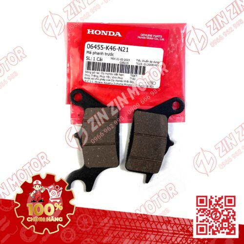 Bố Thắng Trước Vario 160 VN, Vario 160 ABS Indo, AB 160 2022 2023+, AirBlade 150 2020 2021, Vario 2017, Air Blade 125 2013 - 2023+,Vision, Lead 125, Click 160, Scoopy, BeAT 06455K46N21