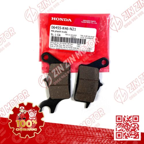 Bố Thắng Trước Vario 160 VN, Vario 160 ABS Indo, AB 160 2022 2023+, AirBlade 150 2020 2021, Vario 2017, Air Blade 125 2013 - 2023+,Vision, Lead 125, Click 160, Scoopy, BeAT 06455K46N21