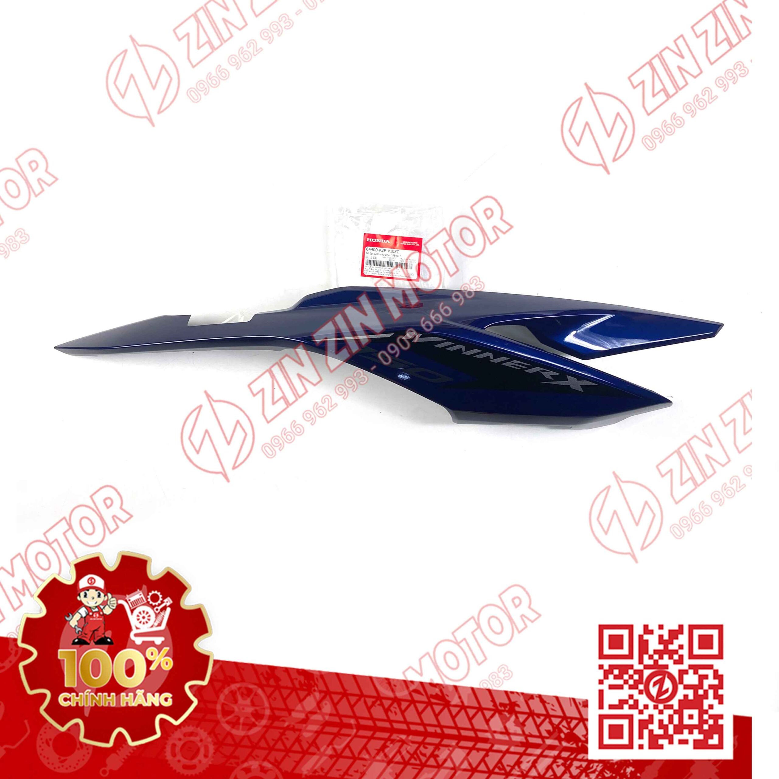 Ốp Hông Sườn, Bụng Sau Winner X V2 2019+ Phải Xanh Đậm Có Sẵn Tem PB421