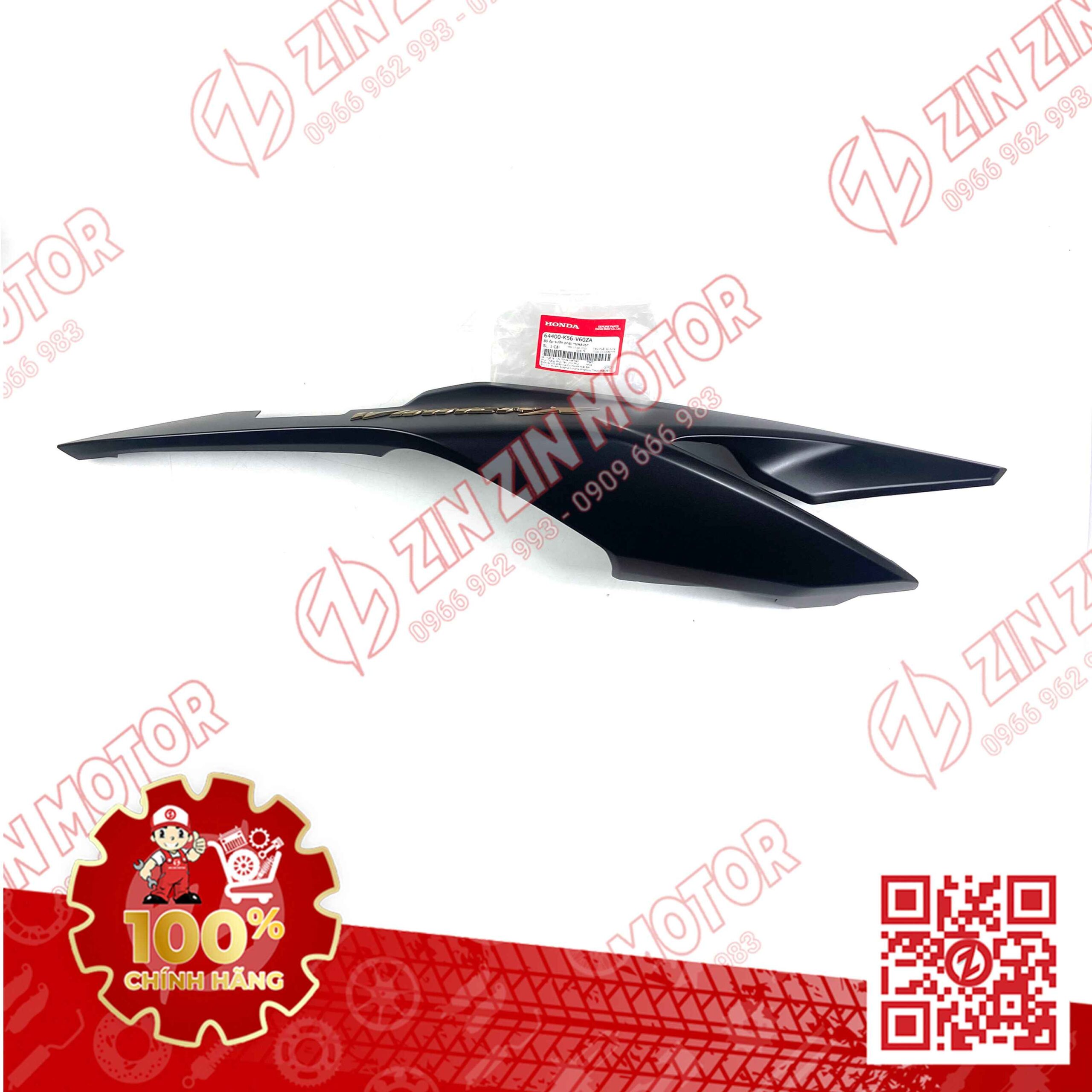 Ốp Hông Sườn, Bụng Sau Winner X V2 2019+ Phải Đen Nhám Có Sẵn Tem Type1