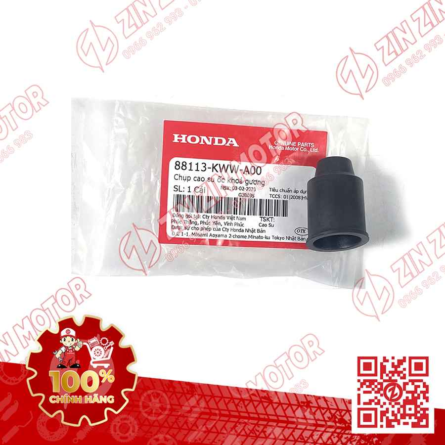Chụp Cao Su Bọc Chân Gương Winner V1, Winner X V2 V3, RS150 V1 V2 V3 ; WAVE RSX 2019 2020 2021 2022 2023 , WAVE ALPHA 2017 - 2023 2024 - 2025, WAVE BLADE 110 88113KWWA00 CHÍNH HÃNG
