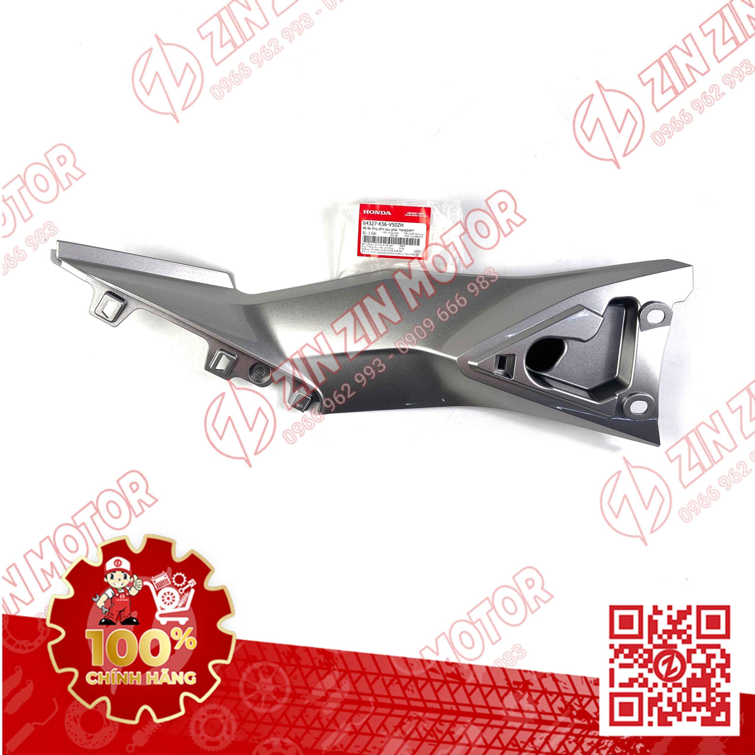 Ốp Ống Yếm, Lườn Giữa Winner X V2 2019+ Phải Bạc NHB24M