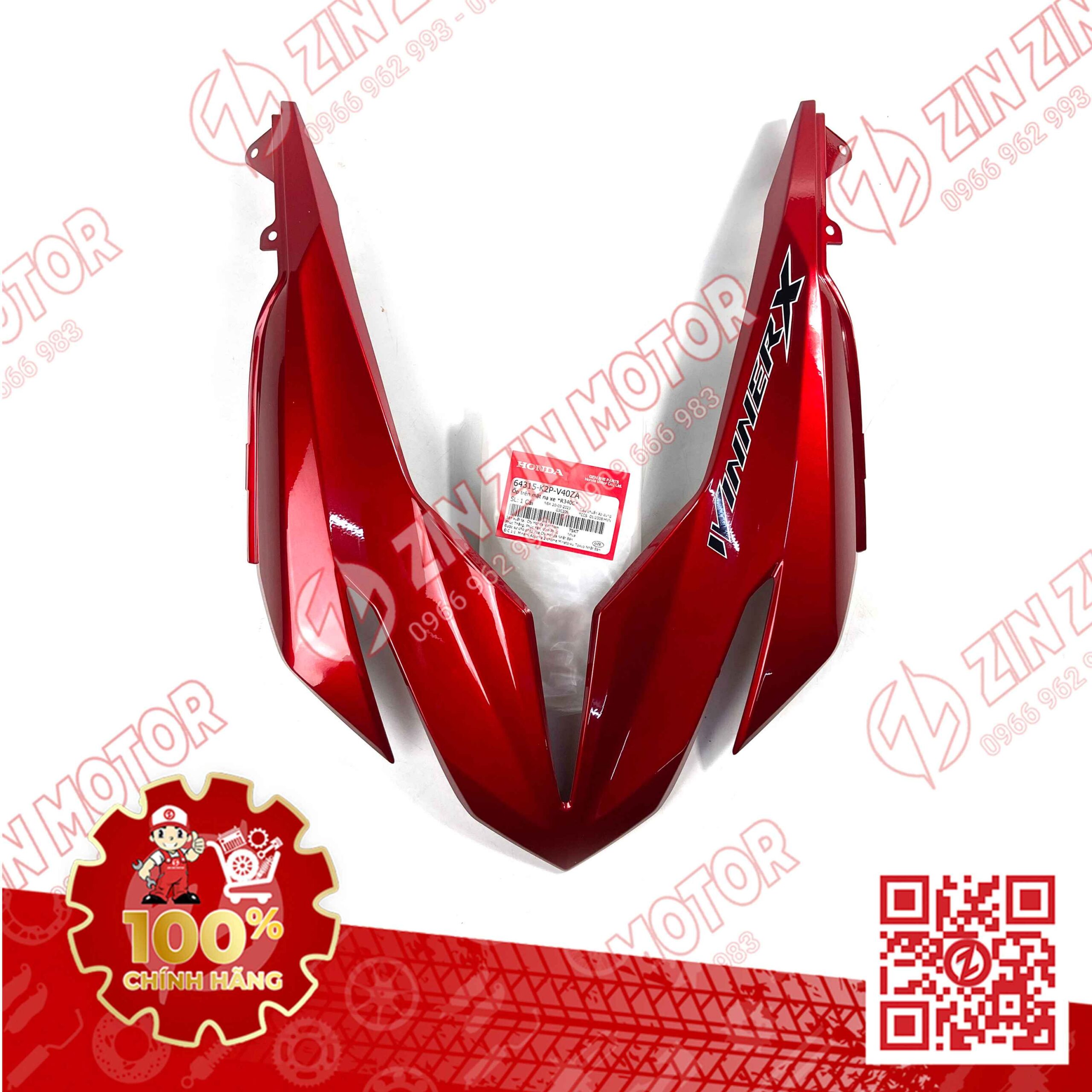 Ốp Mặt Nạ Trước Winner X V2 2019+ Đỏ Có Sẵn Tem R340C