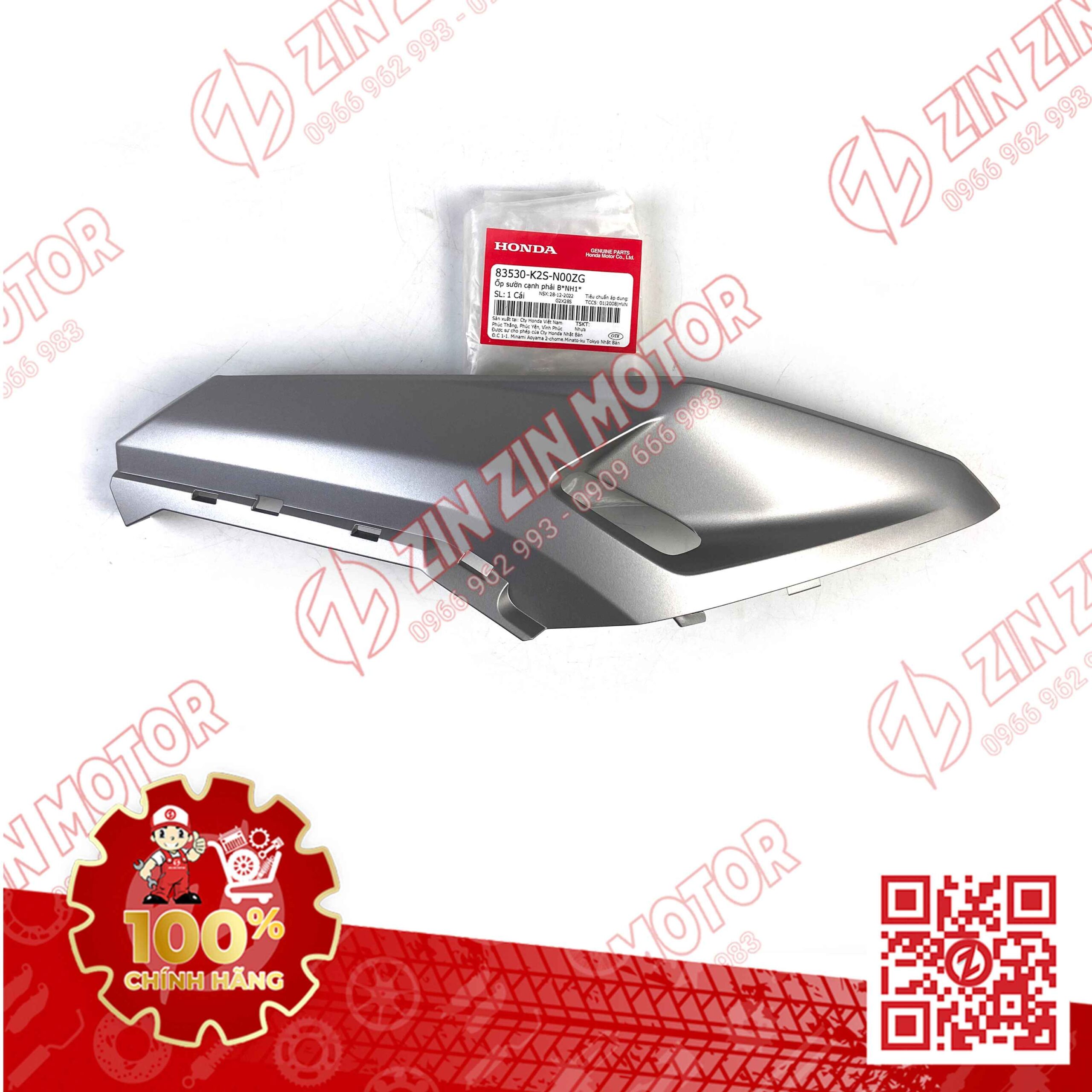 Nhựa Nhám Ốp Gác Chân, Ốp Thông Gió Vario 160, Click 160 Phải Xám